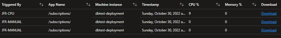 Profiler Configuration Settings