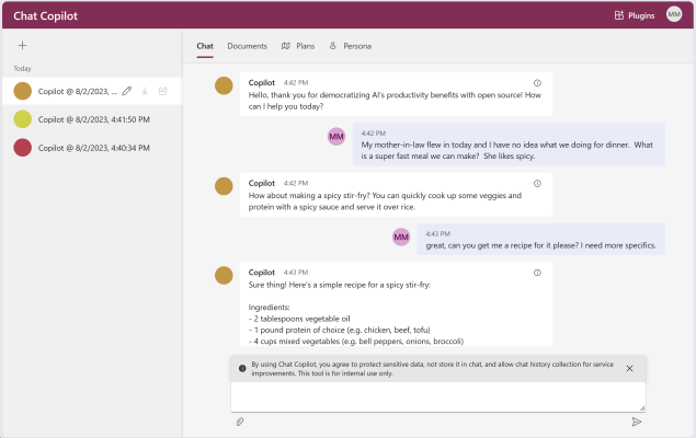Copilot Chat with Semantic Kernel
