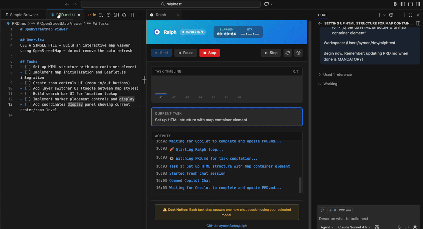Animated preview of the process